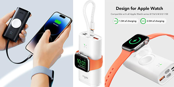 Chollo Batería externa Viyisi de 10.000 mAh para iPhone y Apple Watch por sólo 23,99€ con cupón descuento (-40%)