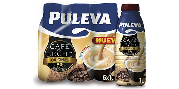 Chollo Pack x6 Puleva Café con Leche Original de 1 litro por solo 11,40€ (-13%) ¡A 1,90€ cada botella!