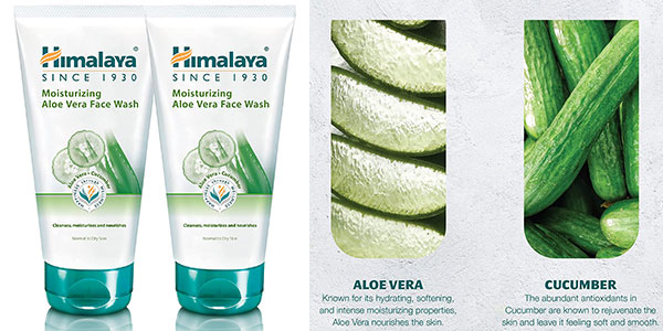 Chollo Pack x2 Cuidado facial hidratante Himalaya con aloe vera y pepino de 150 ml por sólo 3,99€ (-50%)