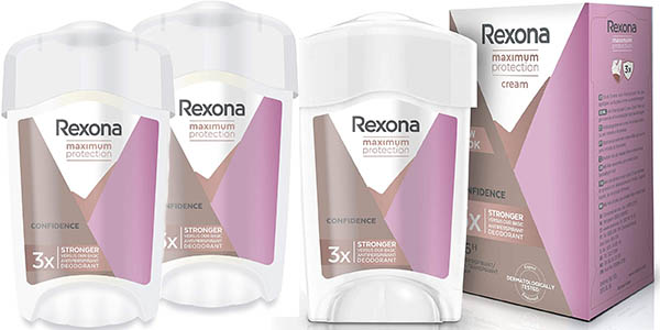 Chollazo Pack x2 Desodorante Rexona Antitranspirante Maximum Protection Cream por sólo 4,65€ con promo 2×1 (-50%) ¡2,32€ cada bote!