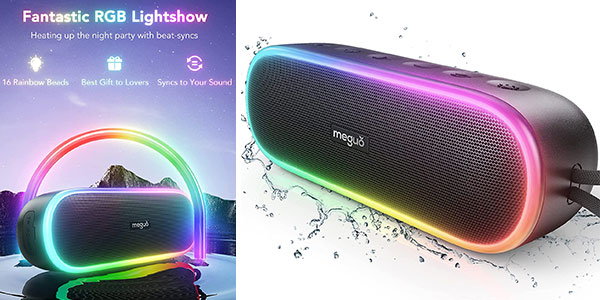 Chollo Altavoz inalámbrico Bluetooth Meguo de 20 W con iluminación RGB por sólo 19,99€ (-55%)