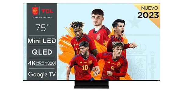 Chollo Smart TV MiniLED TCL 75C805 4K de 75″ por sólo 1.249€ con envío gratis (-26%) con 224,82€ en cheque ahorro ¡CORRE!