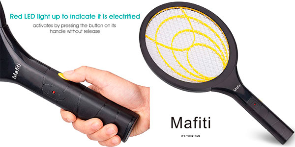 Chollo Raqueta eléctrica matamoscas y matamosquitos Mafiti por sólo 7,64€ (-15%)