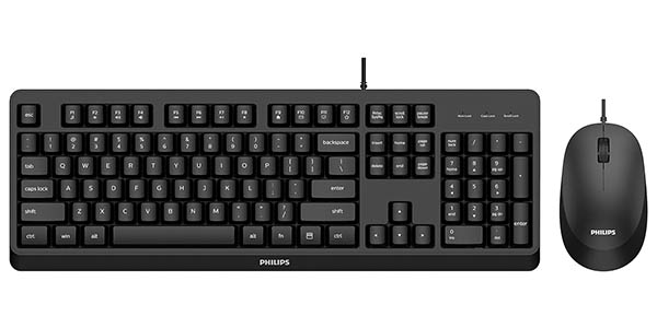 Chollo Combo teclado + ratón Philips SPT6207BL/16 con cable por solo 9,99€ (41%)