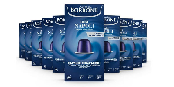 Chollo Pack 100 cápsulas Caffè Borbone Mezcla Mia Napoli para Nespresso por sólo 24,63€ (-16%) ¡0,25€ la unidad!