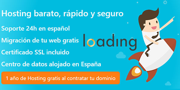 Un año de hosting gratis al contratar tu dominio con Loading