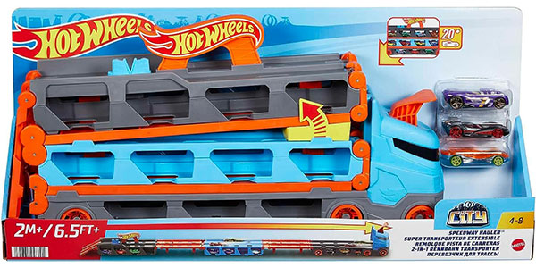 Chollo Camión Hot Wheels City con pista y 3 coches de juguete por sólo 26,66€ con cupón descuento (-43%)