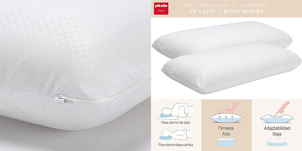 Chollo Pack de 2 almohadas viscoelásticas Pikolin Home con doble funda por sólo 39,79€ con envío gratis (-50%)