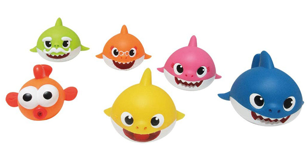 Chollo Juego x6 tiburones Baby Shark para baño por sólo 13,33€ ¡Valoraciones top!