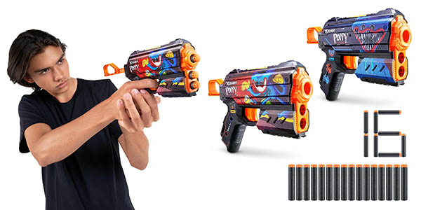 Chollo Pack x2 Pistolas X-Shot Skins Flux Blaster-Poppy por solo 5,57€ (-24%)