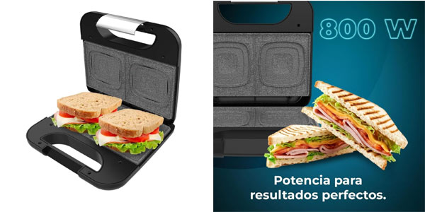 Chollo Sandwichera Cecotec Rock’n’Toast Square de 800W por sólo 15,90€ (-20%) ¡Top ventas!