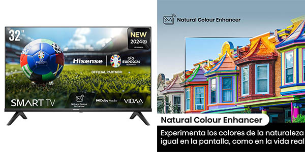 Chollo Smart TV Hisense 32A4N de 32 pulgadas por solo 184€ con envío gratis (-12%)