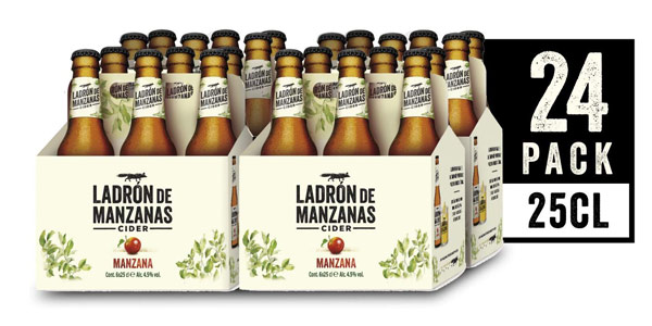 Chollo 4 Packs de 6 botellas Ladrón de Manzanas Cider por sólo 21,80€ (17% de descuento)