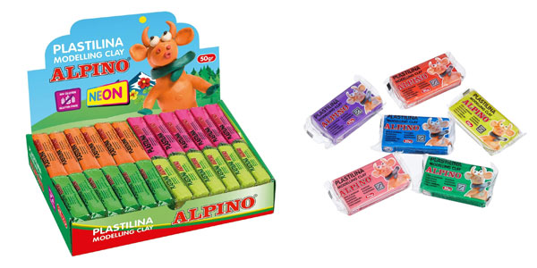 Chollo Pack de 24 unidades de Plastilina Alpino por sólo 8,16€ (0,34€ cada una)