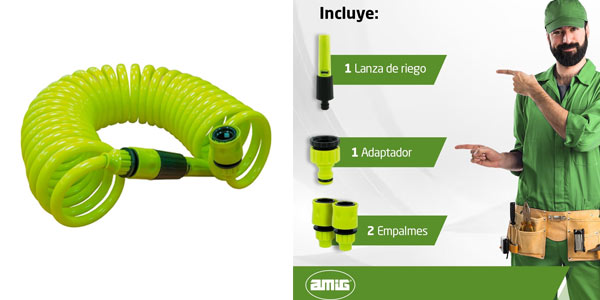 Chollo Manguera de espiral Gardena Amig de 7,5 m por sólo 13,51€ (-15%)