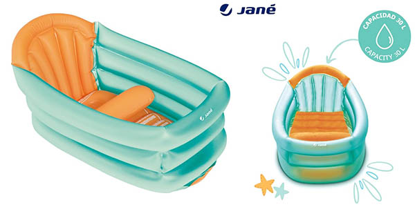 Chollo Bañera hinchable Jané con 3 posiciones por sólo 15,99€ (30% de descuento)