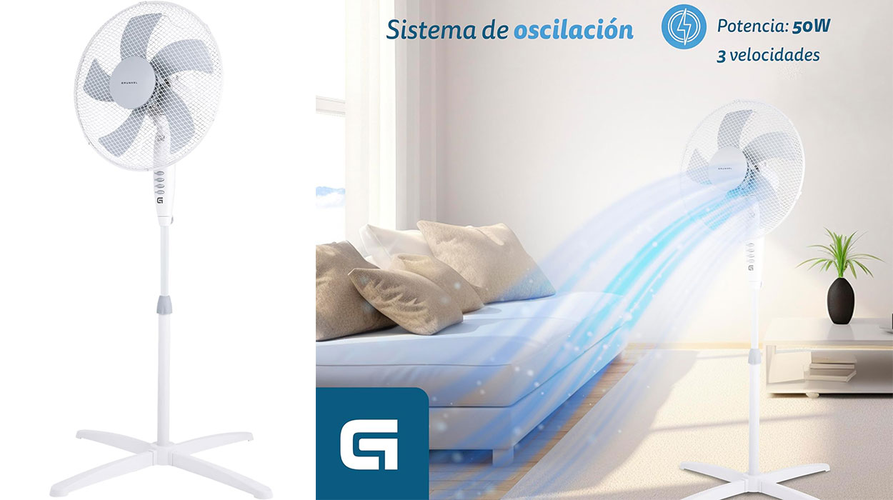 ¡Frescura garantizada este verano con un ventilador Grunkel por menos de 19€!