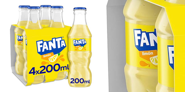 Chollo Pack de 4 botellines de Fanta Limón de 200 ml por sólo 3€ ¡0,75€ cada uno!