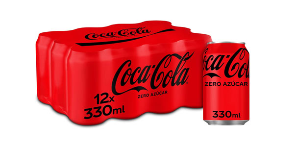 Chollo Pack x12 latas de Coca-Cola Zero 33cl por sólo 8,35€ con cupón ¡0,69€ cada una!