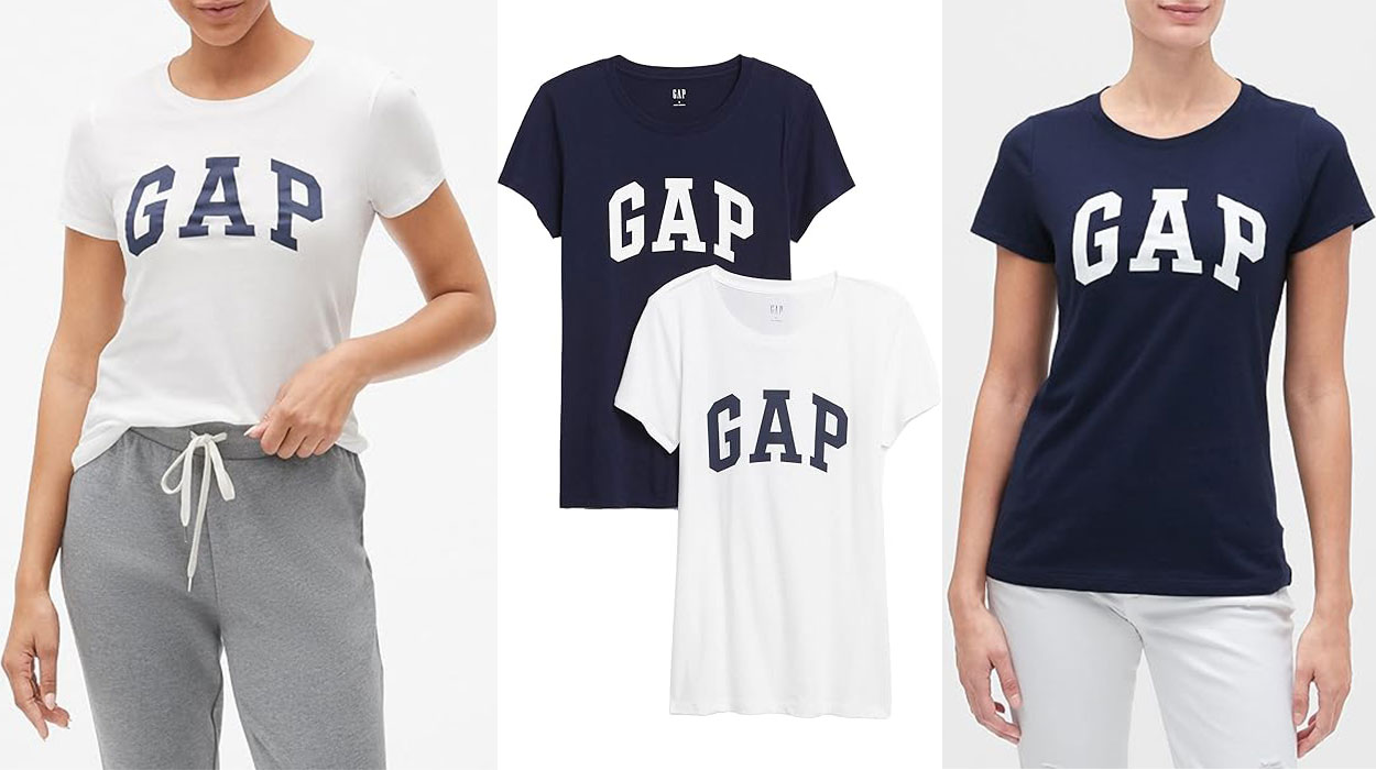 Expresa tu estilo con este pack de 2 camisetas GAP a precio de carcajada