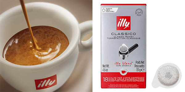 Chollo Café Illy Classico en dosis con 18 unidades para cafetera de brazo por solo 9,99€ (-19%)