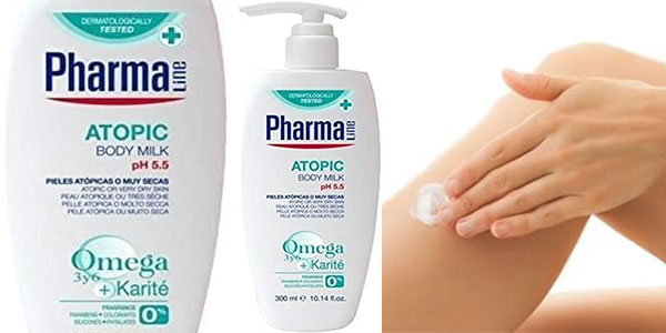 Chollo Crema hidratante corporal Pharmaline para pieles atópicas o muy secas de 300 ml por sólo 3,95€ (-28%)