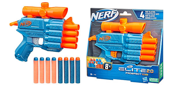 Chollo Lanzador Nerf Elite 2.0 Prospect QS-4 con 8 dardos por solo 5€ (50% de descuento)