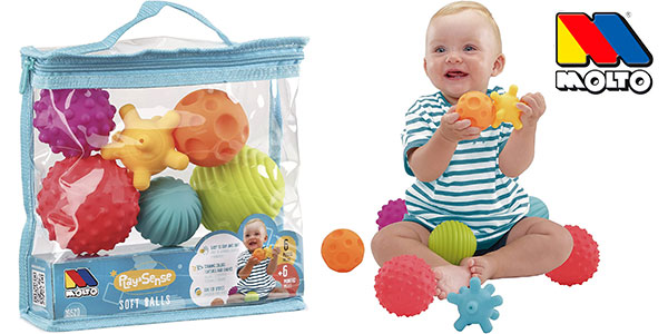 Chollo Bolsa de 6 bolas sensoriales Molto para bebés por sólo 7,19€ (-44%)