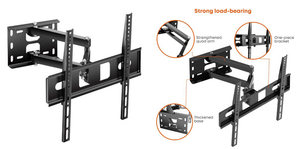 Chollo Soporte de pared inclinable y girable para TV de 32 a 55″ por sólo 16,79€ con cupón (-40%)