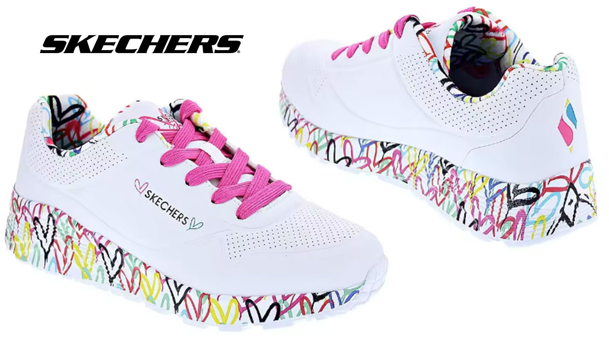 Tus peques van a alucinar con estas zapatillas Skechers de corazones (y están rebajadas hasta la talla 38)