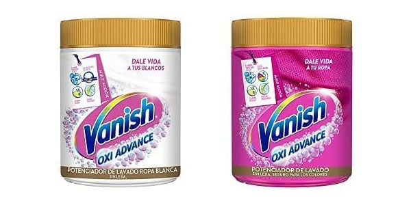 Chollazo Pack Quitamanchas Vanish Oxi Advance Ropa blanca + Ropa Color (800 g + 800 g) por sólo 15,99€ ¡7,99€ cada uno!