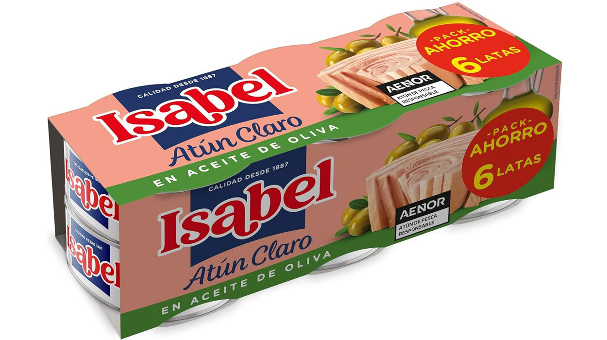 Chollo 6 latas de Atún Claro en Aceite de Oliva Isabel de 65 g por sólo 5,59€ con cupón ¡2,79€ el pack de 3!