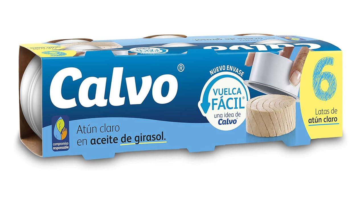 Chollo Pack 6 latas de Atún Claro Calvo en aceite de girasol por sólo 5,62€ ¡2,81€ el pack de 3!