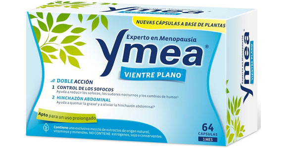 Chollo Ymea Vientre Plano 64 cápsulas contra hinchazón abdominal y sofocos por sólo 19,48€ (-35%)