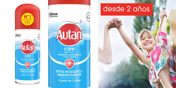 Chollo x2 Repelente en spray Autan Family Care anti mosquitos de 100 ml por sólo 11,17€ con 40% en 2ª unidad (5,59€ cada bote)