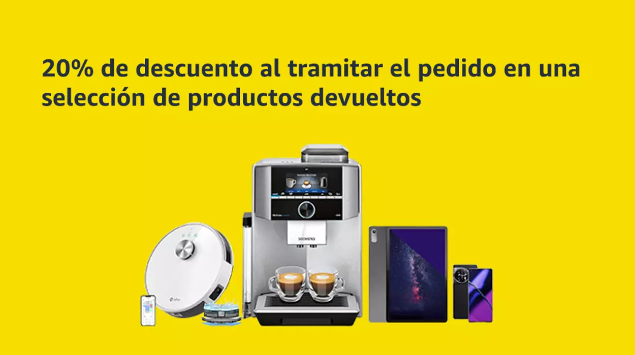 20% de descuento extra en Productos devueltos como nuevos de Amazon por tiempo limitado ¡CORRE!