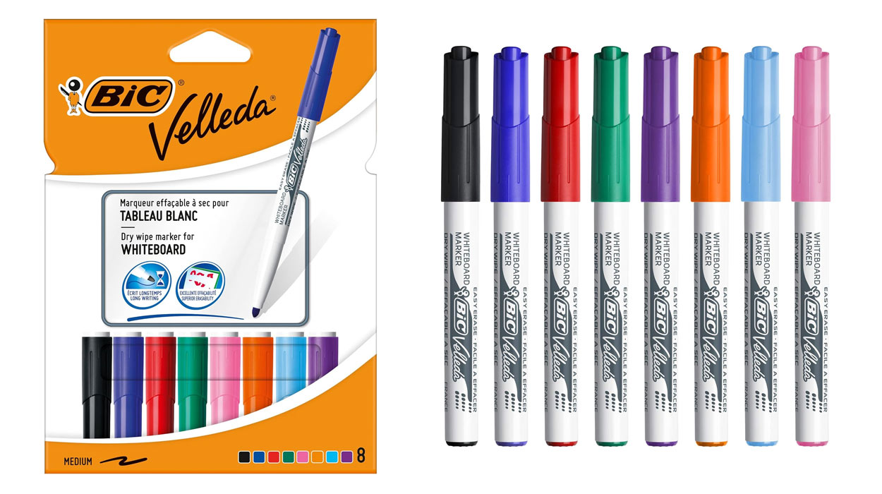 Chollo Pack de 8 rotuladores BIC Velleda para pizarra blanca por sólo 5,92€ (-20%)