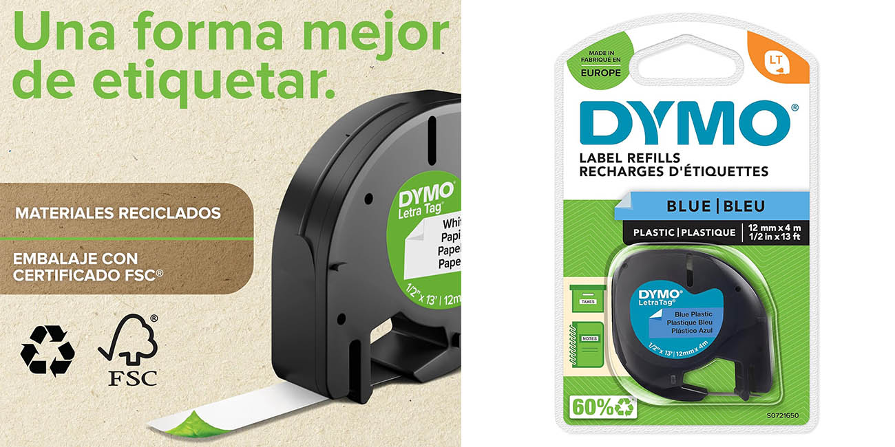 Chollo 4 metros de etiquetas autoadhesivas personalizables DYMO para ropa y objetos por sólo 6,27€ (34% de descuento)