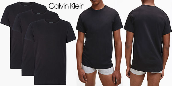 Chollo Pack x3 Camisetas Calvin Klein Cotton Classics para hombre por sólo 25,35€ con envío gratis (-44%)