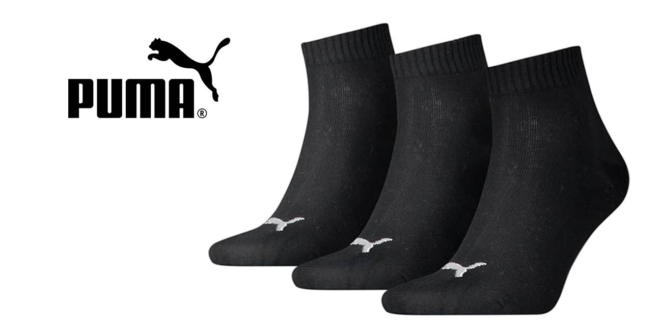 Chollazo Pack 3 pares de calcetines Puma Quarter por sólo 4,95€ (-50%)