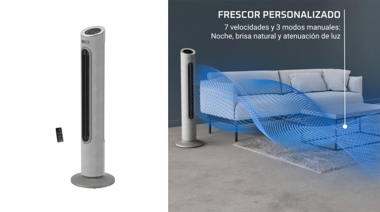 Chollo Ventilador de torre Rowenta Eole Home por sólo 159,99€ con envío gratis (40€ de descuento)