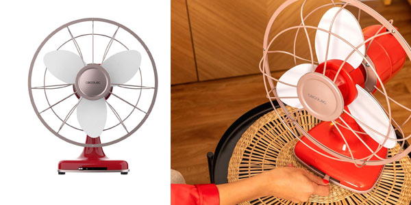 Este ventilador retro de Cecotec lo tiene todo: Diseño, potencia y seguridad con sus aspas de goma EVA ¡Está rebajado!