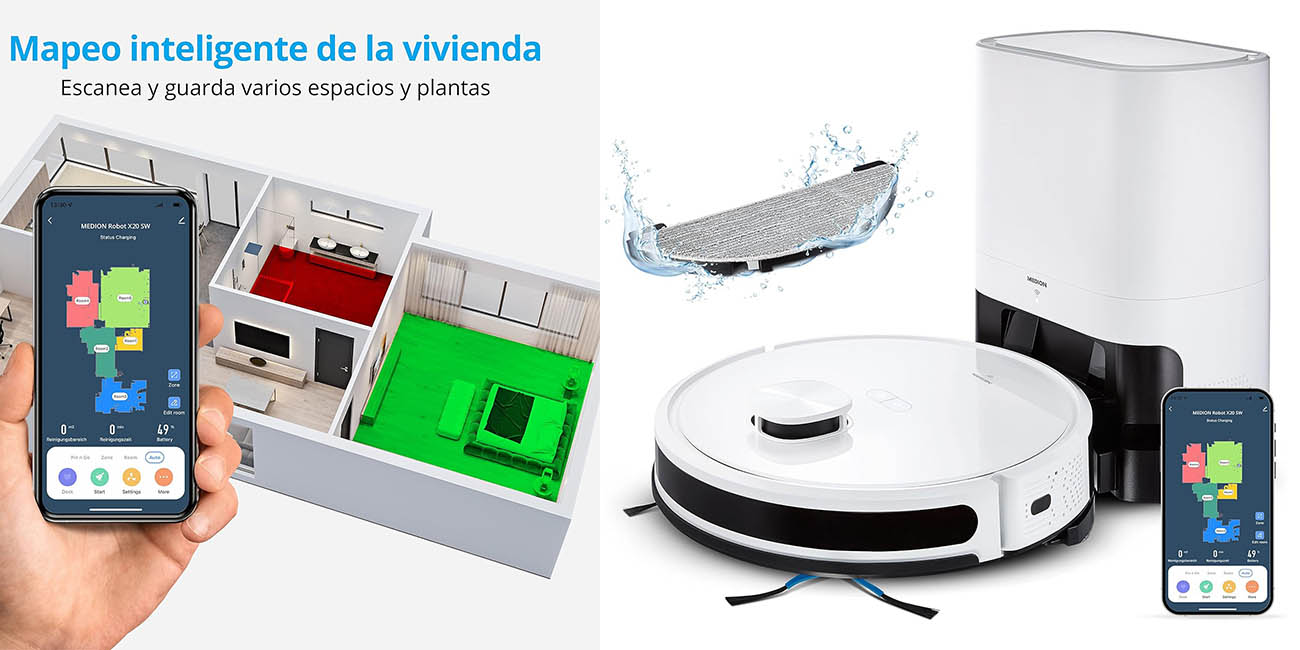 Consigue el aspirador robot Medion X20 SW a precio de locura y olvídate de la limpieza para siempre