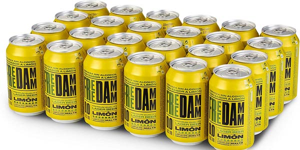 Chollo Pack x24 Latas de Free Damm Cerveza Limón de 330 ml por sólo 10,19€ (42% de descuento)