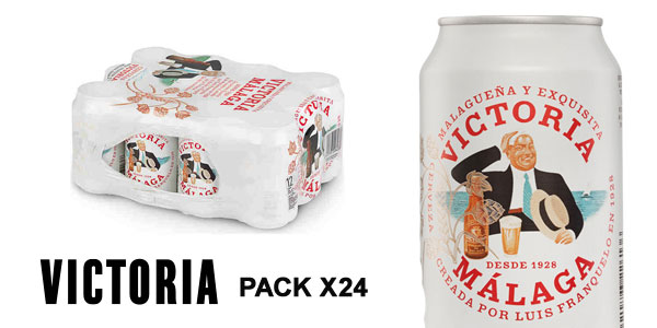 Chollo Pack x24 latas de cerveza Victoria Málaga por sólo 11,92€ (-26%) ¡A 0,50€ la unidad!