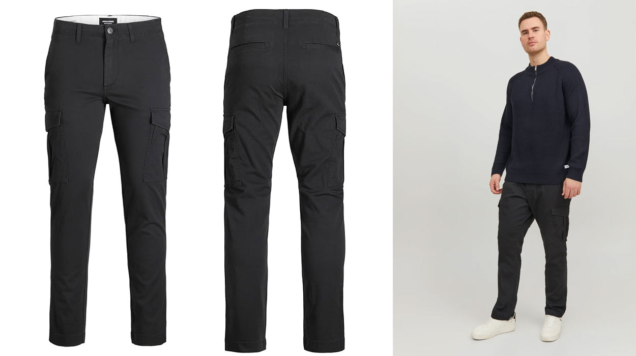 Estos son los pantalones cargo Jack & Jones que mejor sientan a hombres grandes ¡Y tienen un descuentazo!