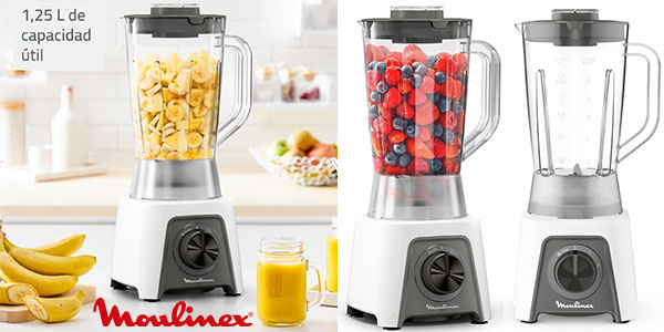 Chollo Batidora de vaso Moulinex Blendeo+ de 450 W por sólo 29,99€ con envío gratis (-30%)