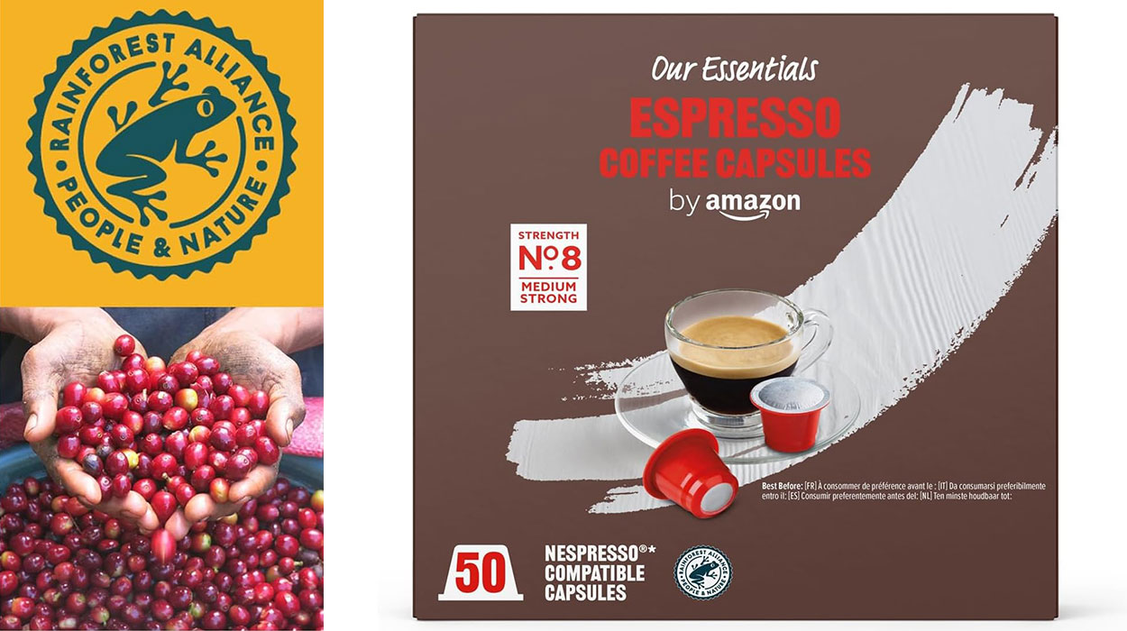 Chollo Pack de 50 cápsulas de café Our Essentials Espresso by Amazon para Nespresso por sólo 6,32€ (-20%)