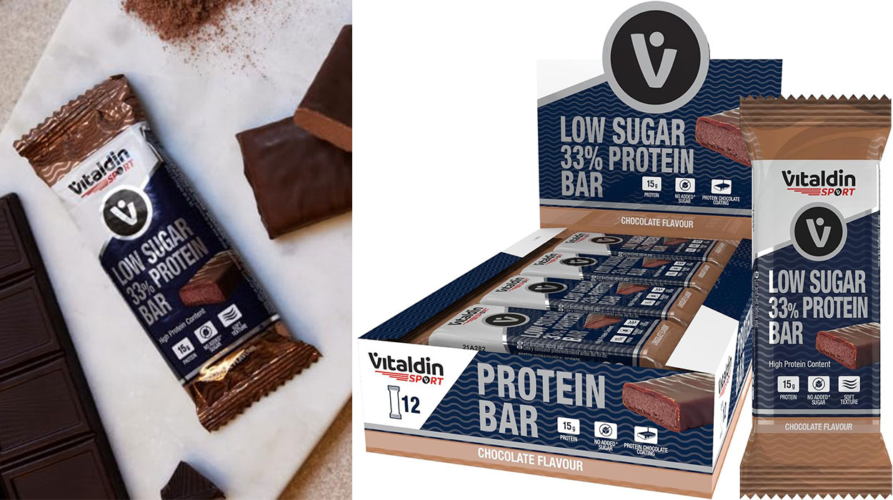 Chollo Pack de 12 barritas de proteínas Vitaldin Sport Low Sugar de chocolate por sólo 9,60€ (-50%)