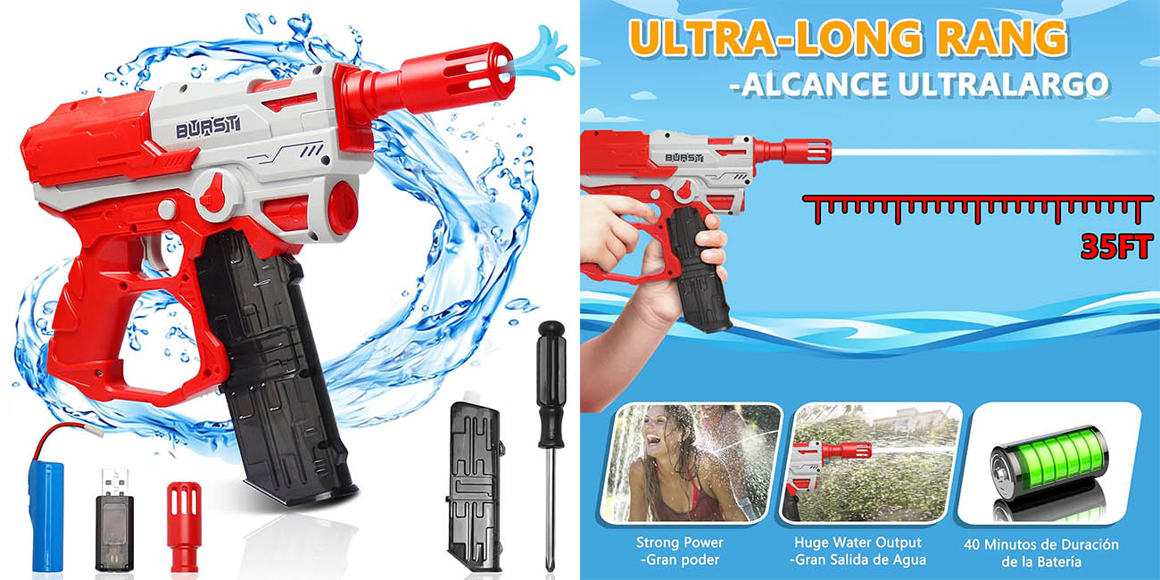 Esta pistola eléctrica de agua será la diversión del verano para tus peques y tiene un precio muy barato